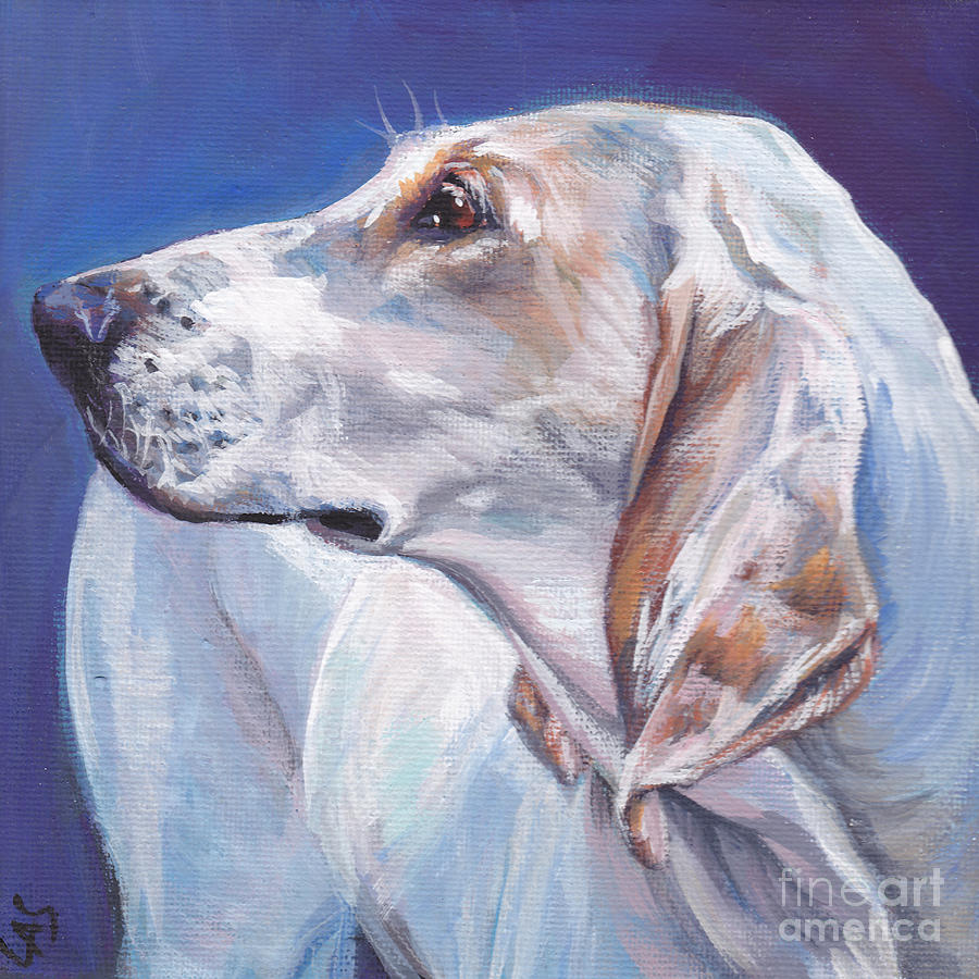 Porcelaine Hound Painting by Lee Ann Shepard