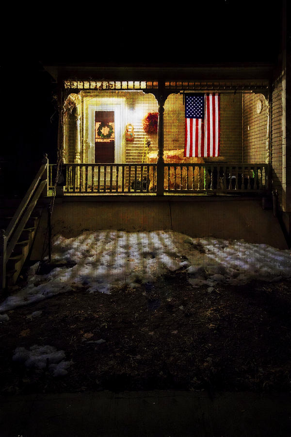 Porch Flag Photograph by Tom Singleton