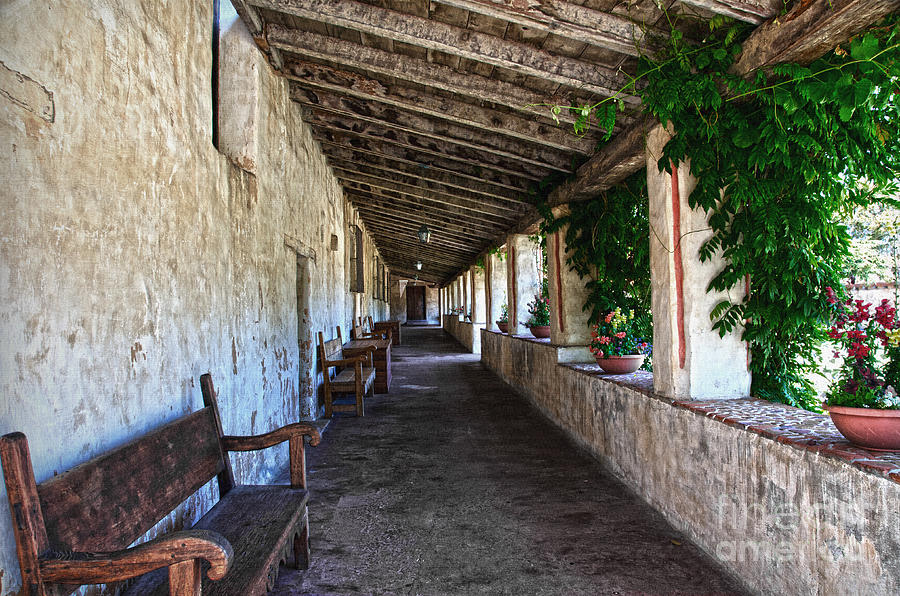 Porch on Carmel Mission Photograph by RicardMN Photography