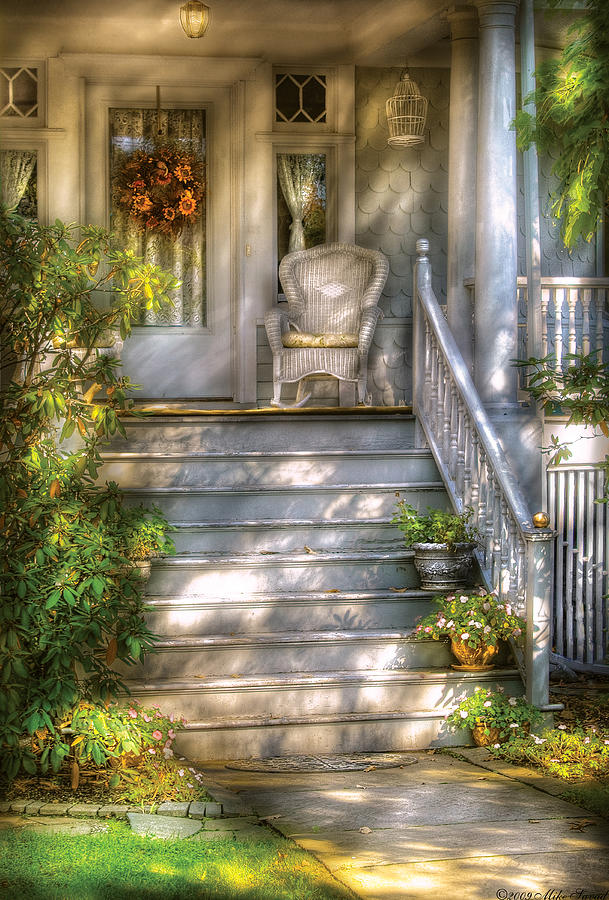 Porch - Westfield NJ - Grannies Porch  Photograph by Mike Savad