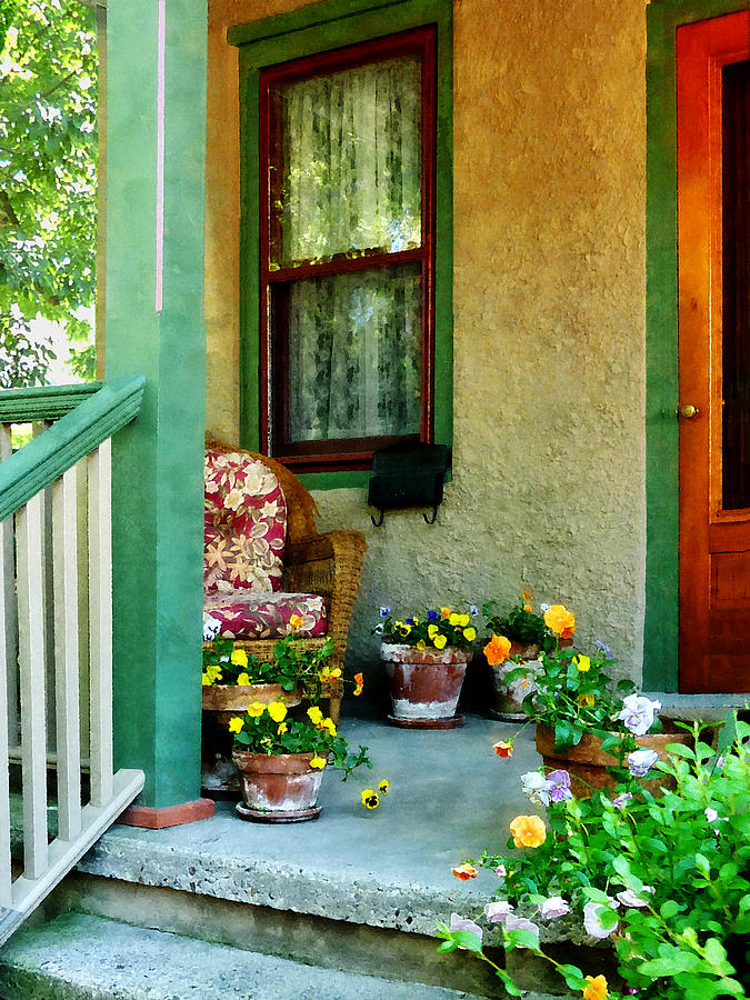 Porch With Padded Chair Photograph by Susan Savad