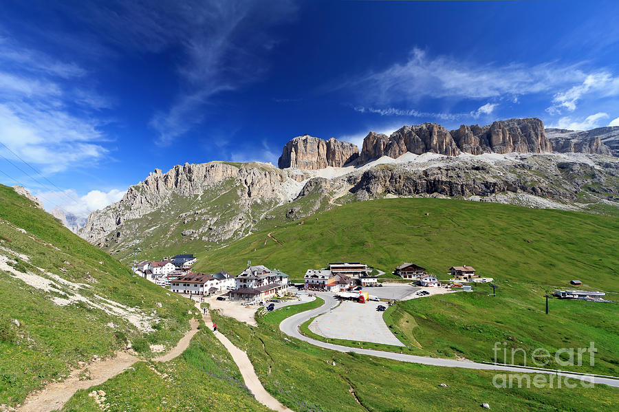 Pordoi pass and mountain Photograph by Antonio Scarpi