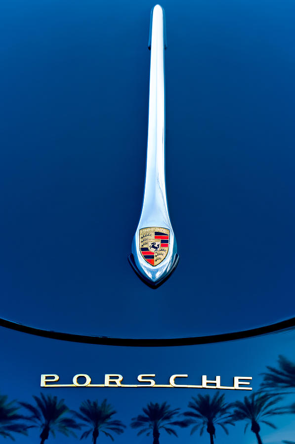 Porsche 1600 Super Hood Emblem Photograph by Jill Reger