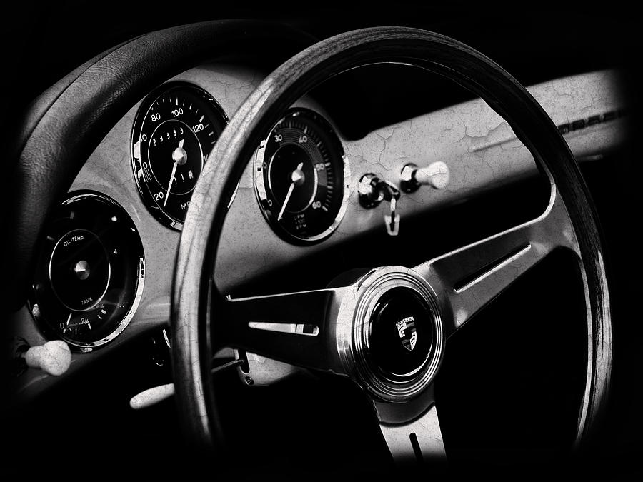 Car Photograph - Porsche 356 Interior by Mark Rogan
