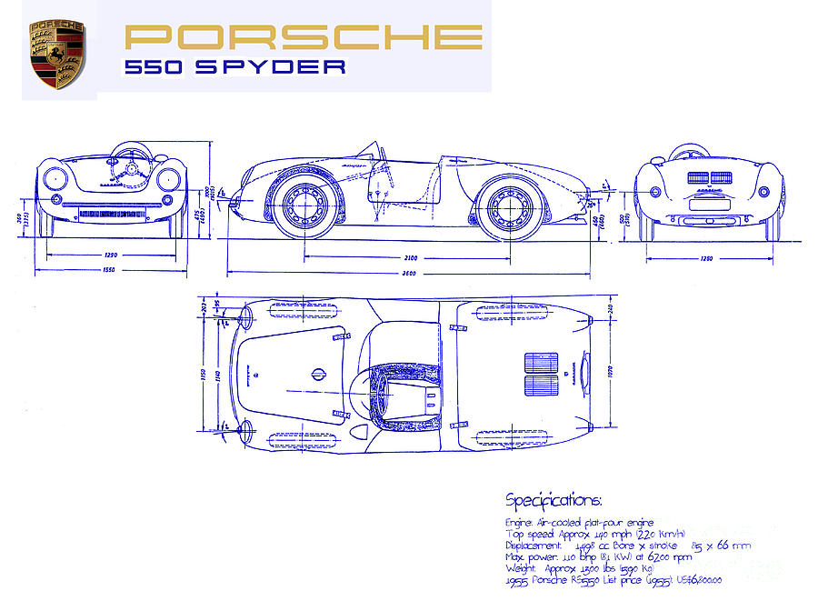 Porsche 550 Spyder Blueprint