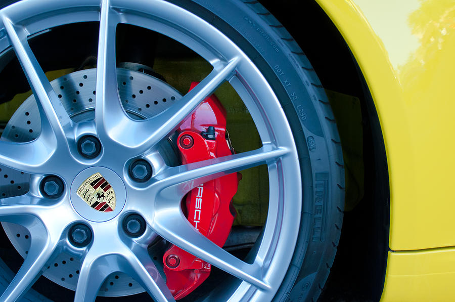 Car Photograph - Porsche 911 Carrera S Wheel Emblem by Jill Reger