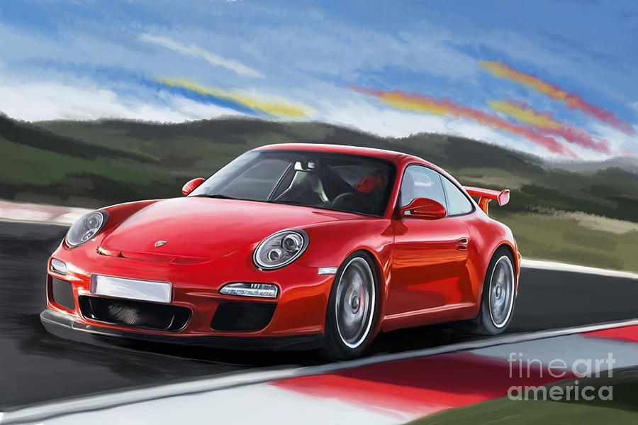 Car Painting - Porsche 911 GT3 by Tim Gilliland