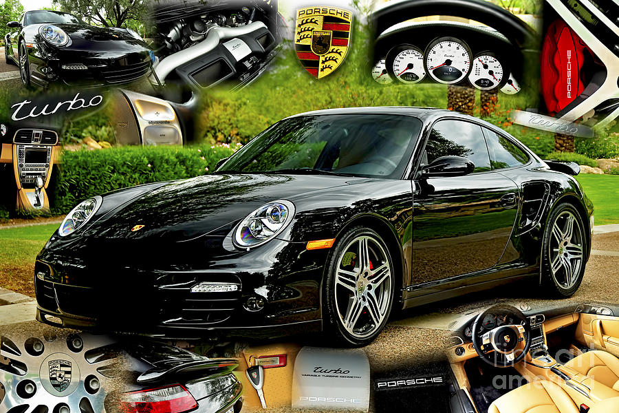 Porsche 911 Turbo Collage Photograph by Charles Abrams