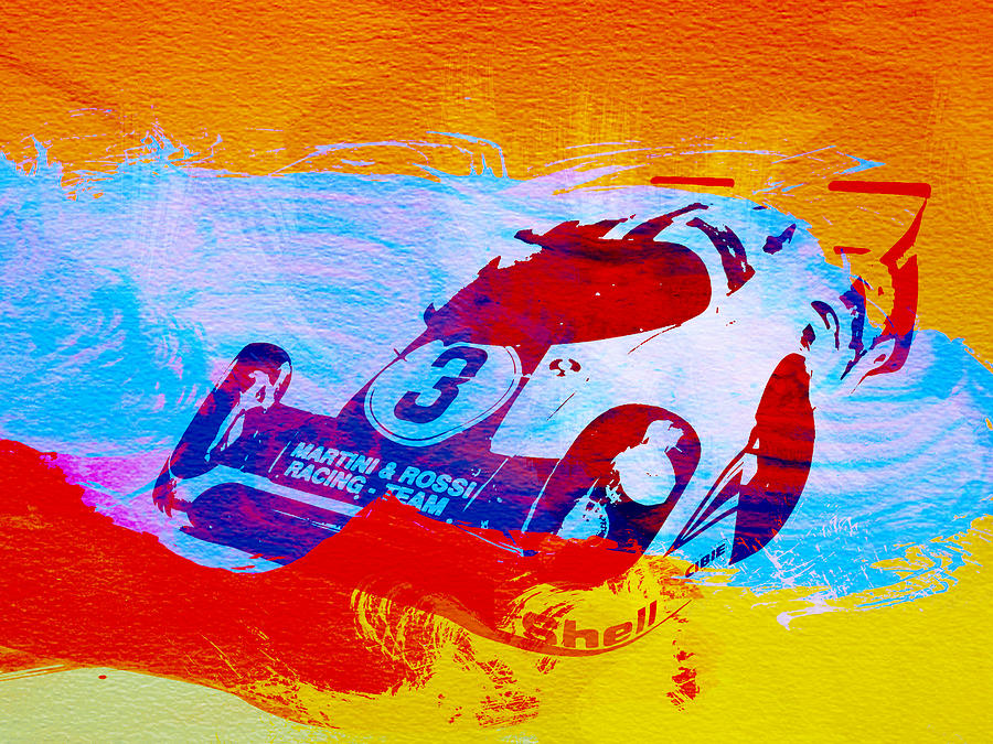 Car Painting - Porsche 917 Martini and Rossi by Naxart Studio