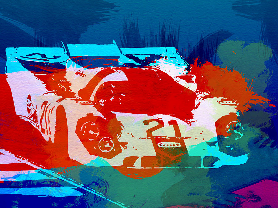 Car Painting - Porsche 917 Racing 1 by Naxart Studio