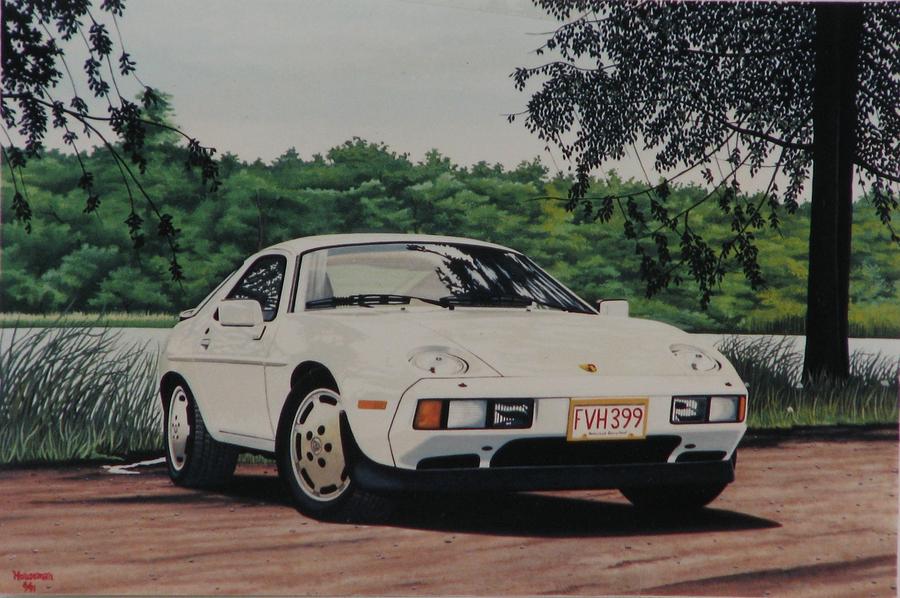 Porsche Painting - Porsche 928 by John Houseman