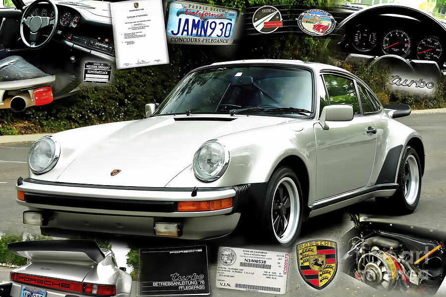 Porsche 930 Turbo Collage Photograph by Charles Abrams