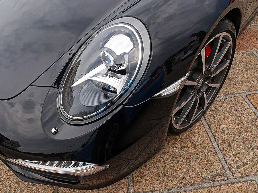 Porsche Carrera S Headlight and Wheel Photograph by Gill Billington