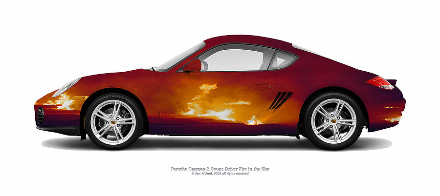 Porsche Cayman 2 Coupe Fire in the Sky Photograph by Jan W Faul