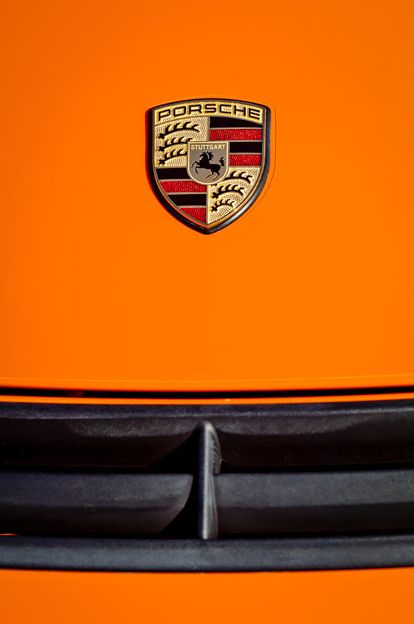 Porsche Emblem -0671c Photograph by Jill Reger