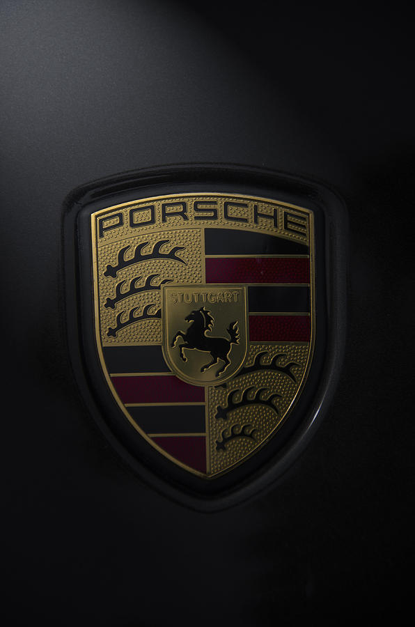 Transportation Photograph - Porsche logo by Paulo Goncalves