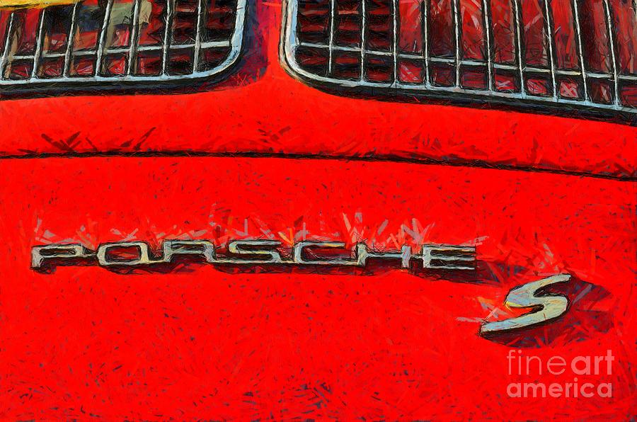 Car Painting - Porsche S logo by George Atsametakis