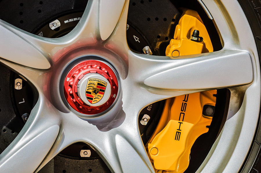 Porsche Wheel Emblem -0999c Photograph by Jill Reger