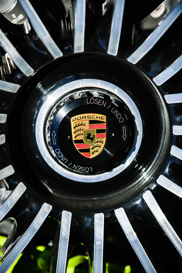Porsche Wheel Emblem -1082c Photograph by Jill Reger