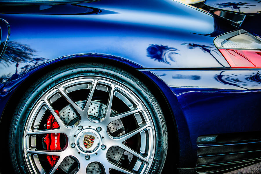 Porsche Wheel Emblem -1329c Photograph by Jill Reger