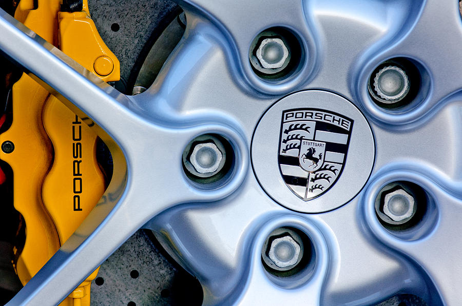 Porsche Wheel Emblem Photograph by Jill Reger