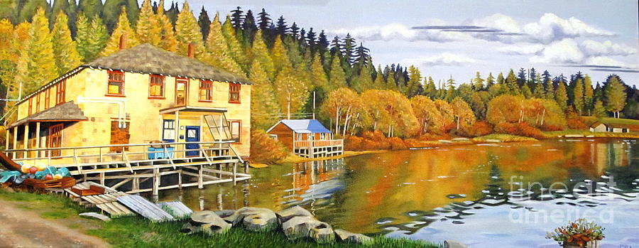 Fall Painting - Port Albion Remembered by Elissa Anthony