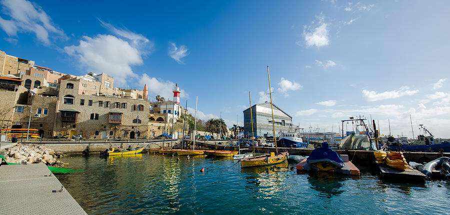 Port at Jaffa Photograph by David Morefield
