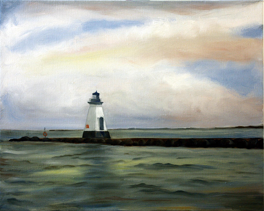Port Dalhousie Lighthouse Painting by Sarah Lynch