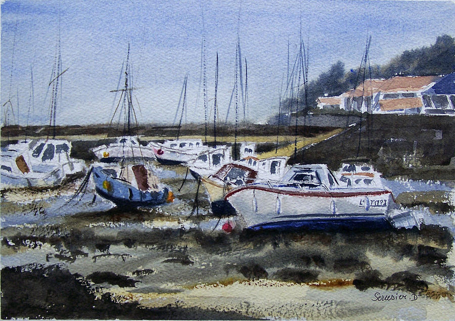 Beach Painting - Port De Vendee Jarde Sur Mer France by Dominique Serusier