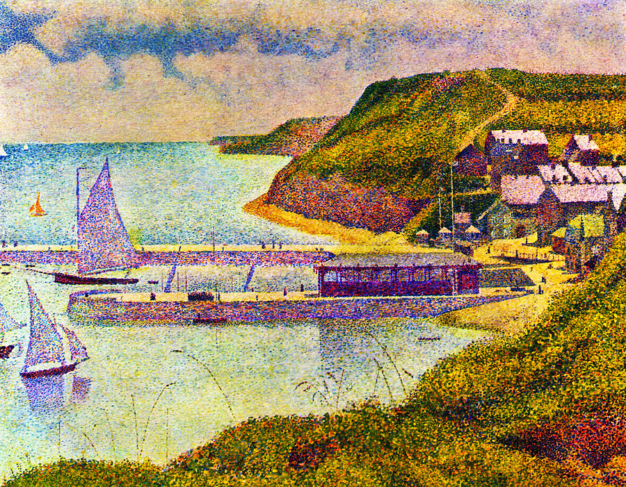 Port en Bessin Digital Art by Georges Seurat - Fine Art America