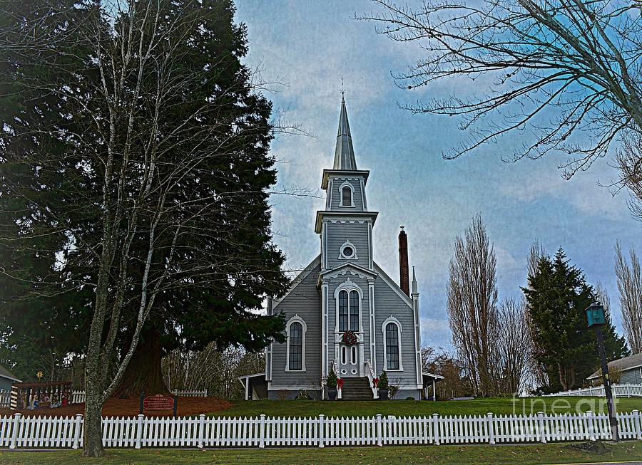 Port Gamble Chapel At Christmas Photograph by Lisa Telquist Fine Art