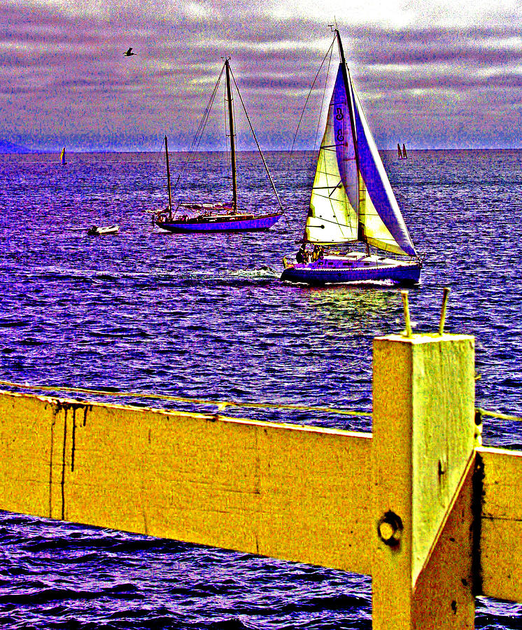 Port of Call 4 Sailboats  Photograph by Joseph Coulombe