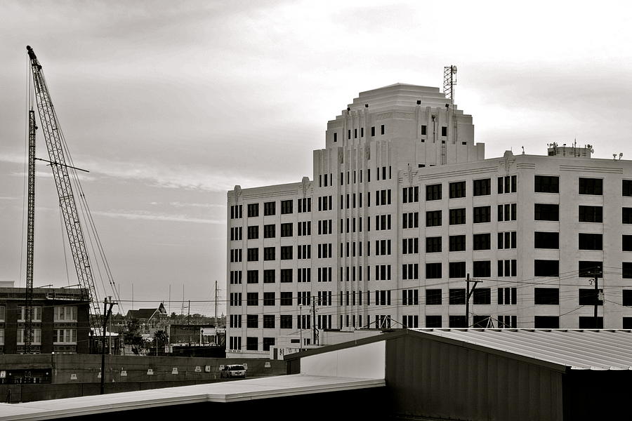 Port of Galveston Building in B and W Photograph by Kirsten Giving