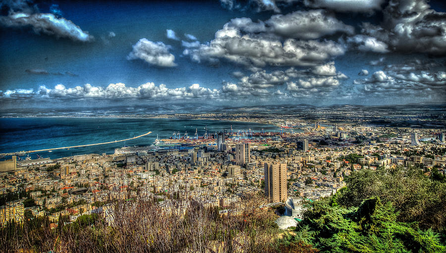 Port Of Haifa Hdr Photograph