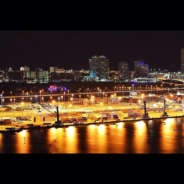 Port Of Miami & South Beach. 
and A Photograph by Therealbiffa Griffin