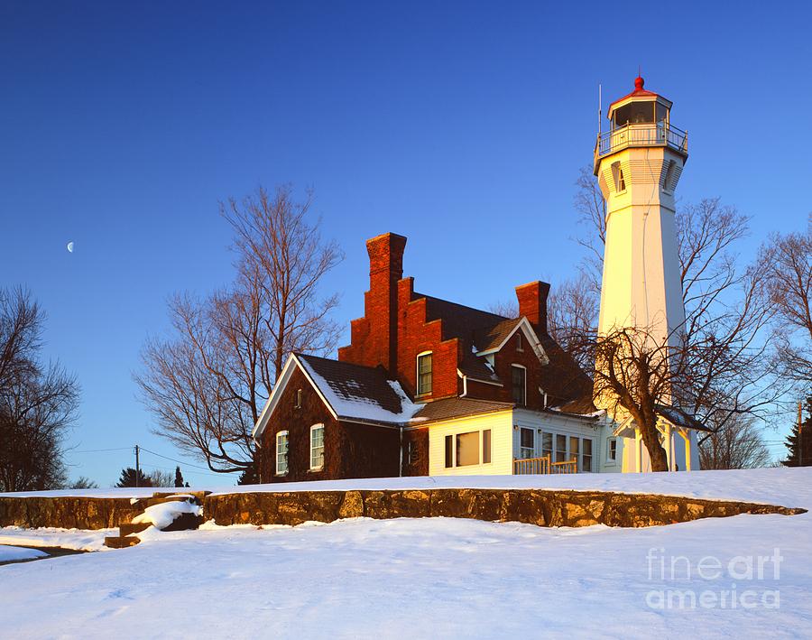 Port Sanilac Lighthouse At Dawn Photograph By Larry Knupp - Fine Art 