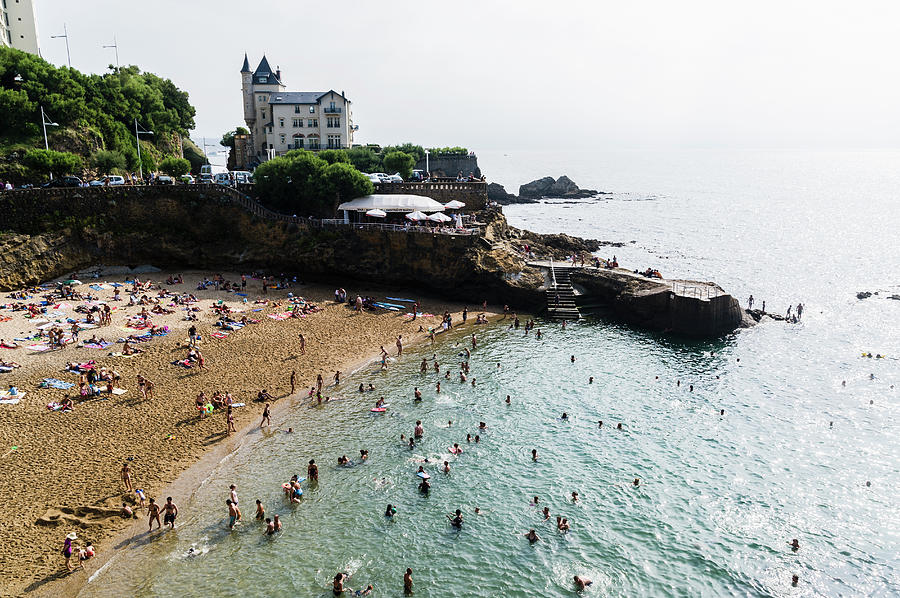 Port Vieux Beach, Biarritz, Aquitaine Photograph by John Harper