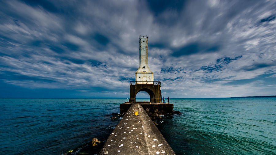 Lighthouse Photograph - Port Washinton Pierhead Light by Randy Scherkenbach