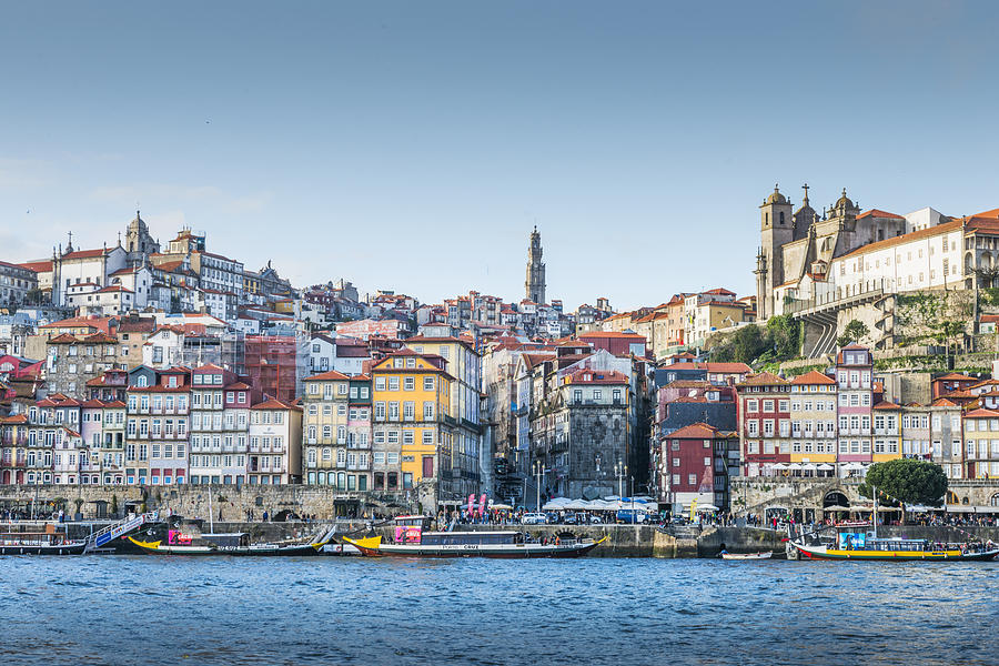Port Wine ship at river Douro with Porto City. Photograph by Tanatat pongphibool ,thailand
