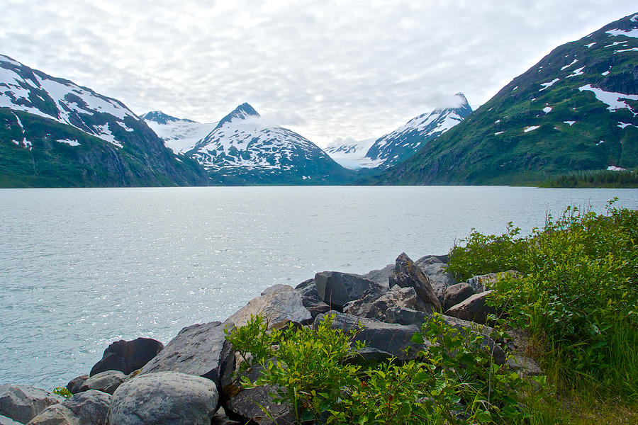 Portage Lake and Glacier in Chugach National Forest, Alaska Photograph ...