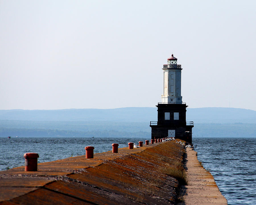 Portage River Waterway Entry Lighthouse Photograph by George Jones