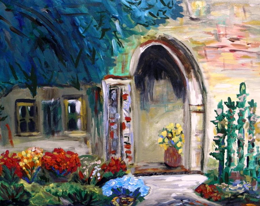 Flower Painting - Portico by Mary Carol Williams