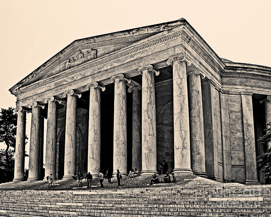 Thomas Jefferson Photograph - Portico of The Jefferson Memorial by Tom Gari Gallery-Three-Photography