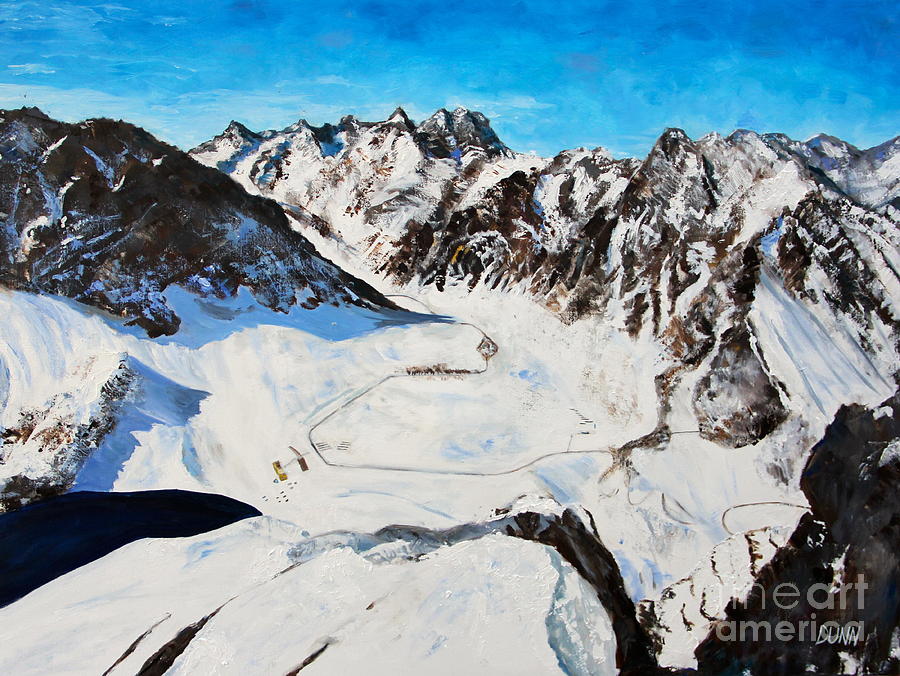 Mountain Painting - Portillo by Barbara Lynn Dunn