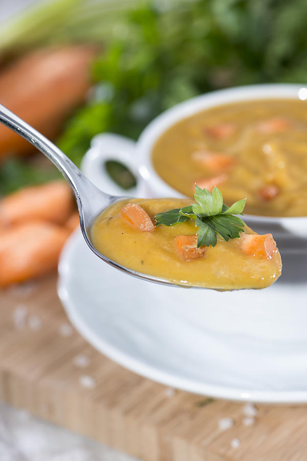 Portion Of Carrot Soup Photograph