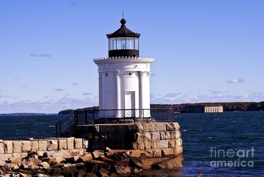 Portland Breakwater Light.  Photograph by New England Photography