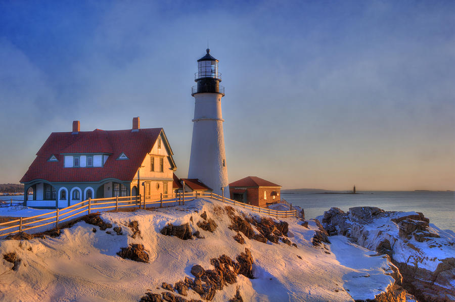 Lighthouse Photograph - Portland Head Light - New England Lighthouse - Cape Elizabeth Maine by Joann Vitali