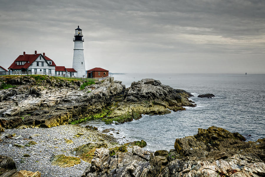 Lighthouse Photograph - Portland Head Lighthouse by Joan Carroll