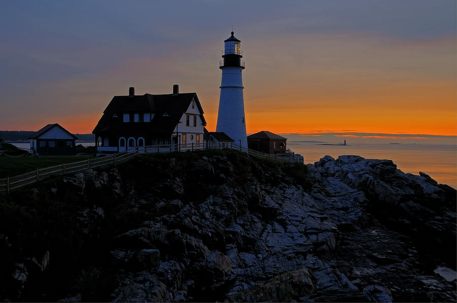 Portland Head Lighthouse Sunrise 2 Photograph by Liz Mackney