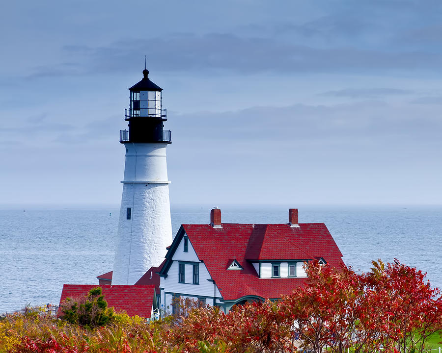 Lighthouse Photograph - Portland Headlight Maine by Jack Zievis
